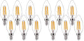 FLSNT 60W Equivalent LED Chandelier Light Bulbs, Dimmable, E12 Base, Clear B11 LED Filament Candelabra Bulbs, 2700K Soft White, 12 Pack - color: 2700k Soft White, size: 6 Count (Pack of 2)