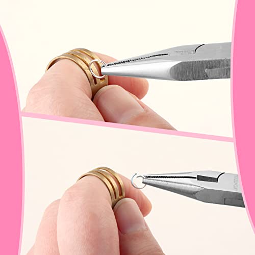 6-Piece Jewelry Pliers Set with Case, Including Needle Nose, Bent Nose, Diagonal, End Nippers, Perfect for DIY Crafting, Beading & Repairing - style: Mini Pliers Set