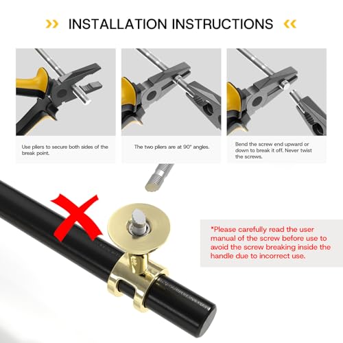 Rergy 10 Pack 3-3/4 Inch Hole Center Black and Gold Cabinet Handles - color: Black&Gold, size: 3-3/4in Hole Center(96mm)
