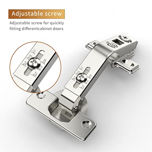 Furniware 2 Pack 1 Pair 135 Degree Lazy Susan Hinges Full Overlay Concealed for Cabinet, Cupboard, Folded Door, Combination with Screws(Regular) - size: 135 Degree
