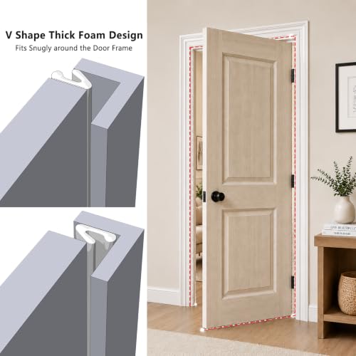 19.6 Ft V Shape Weather Stripping Door Seal Window Insulation Strip - size: 1 Pack*19.6 Ft