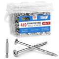 #10 x 3 Stainless Steel Deck Screws, 350Pcs 410 Grade Stainless Steel - size: #10 × 3"