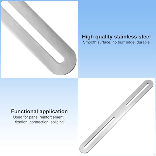 M METERXITY 2-Pack Flat Mending Plate Support 8.27x0.94in, Silver - color: Silver, size: 210 x 24mm