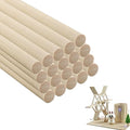 20 PCS Wooden Dowel Rods, 3/4 x 12 Inch