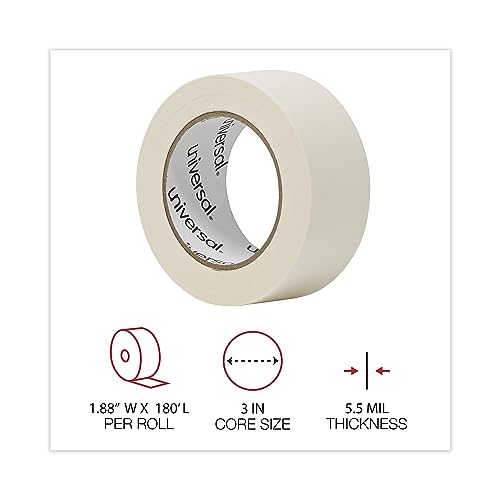 Universal 51302 General Purpose Masking Tape, 48mm x 54.8m, 3-Inch Core, 2/Pack