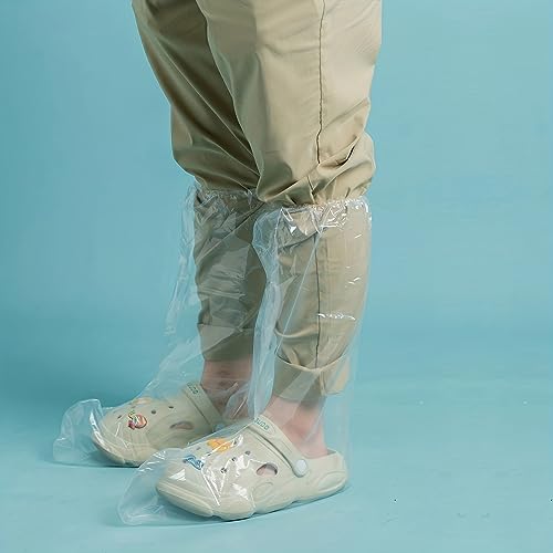 Fancystyle Disposable Plastic Boot and Shoe Covers 19 inch Tall Extra Large - color: Clear, size: 40 Pairs(80)