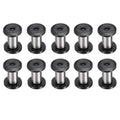 HARFINGTON 10pcs Knife Handle Screws 5 x 9mm M4 Torx Sink Head Stainless Steel Pocket Knife Pivot Pin Folding Knives Bolts Fasteners for Blade Fixing, Black/Silver - size: 5 x 9mm