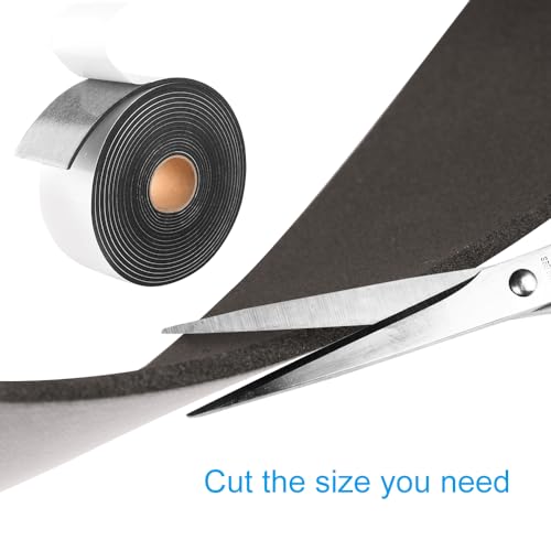 High Density Foam Tape,2 Inch Wide x 1/8 Inch Thick Door Insulation Tape,Adhesive Weather Stripping for Doors Window,Foam Seal Proofing Tape,33 Feet Long - size: 2"W x 1/8"T x 33FT