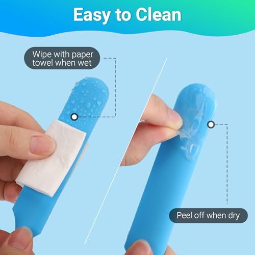 Gartful 6PCS Silicone Spatula Sticks, Non-Stick Epoxy Resin Mixing Sticks Scraper Tools, Reusable Stirring Rods for Resin, Paint, Waxing, Liquid, Arts Crafts Supplies, Facial Mask, Blue - color: Blue, size: Large