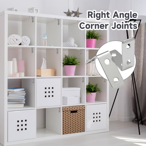 Luomorgo L Bracket Corner Braces 1.5 Inch, Zinc Plated, 20PCS - size: 1.5 Inch Zinc Plated