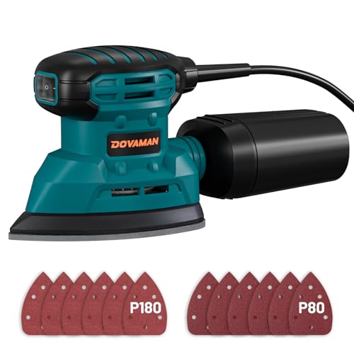 DOVAMAN 130W Detail Sander, 12000RPM Palm Sander Tool - color: A-blue