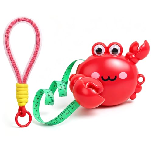 Cute Red Crab Fashion Measuring Tape 79", Sewing Gifts w/Keychain - color: A3-Red Crab