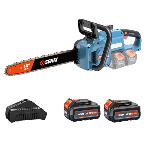 SENIX 40V 14" Electric Chainsaw, Cordless Battery Brushless,CSX2-M2 - size: 14"