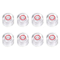 HARFINGTON 8pcs Circular Bubble Spirit Level 8x5.5mm Mini Round Bubble Spirit Level Little Measuring Layout Tools for TV Industrial Carpentry Picture Frame, White/Red - color: White/Red, size: 8x5.5mm