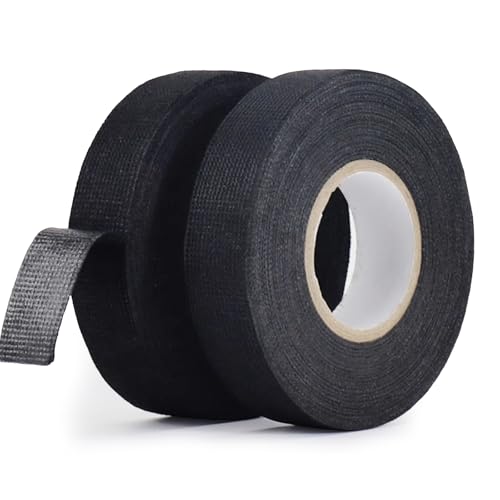 Wire Harness Tape - 3/4 Inch x 50 FT, 2 Rolls High Temp Electrical Tape, Strong Adhesion Noise Reduction Wiring Tape, Durable & Easy to Use for Wrapping Wiring Harness, Insulation, Car Engine - size: 2 Rolls