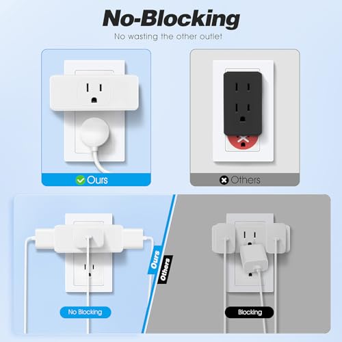 Multi Plug Wall Outlet 2pack Multiple Outlet Splitter Multi Outlet Extender