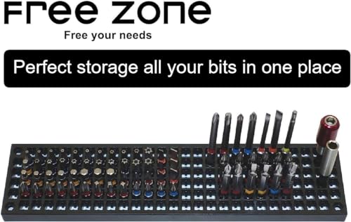 Free Zone Bit Organizer Set, 316-Hole 1/4" Hex Bit Toolbox Storage - color: Red