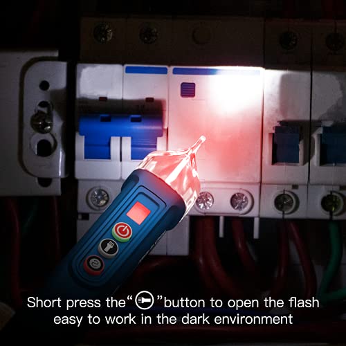 Non-Contact Voltage Tester,Electrical Voltage Detector Pen Null/Live Wire Tester Breakpoint Finder Voltage Measuring Tool Dual Range AC 12V/48V-1000V