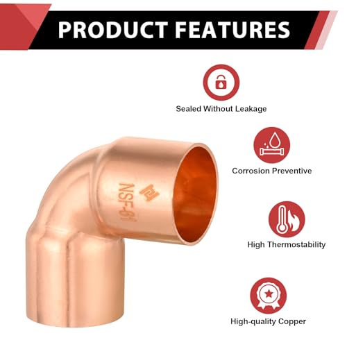 25 Piece EFIELD 5/8" C X C Short Radius Copper 90 Degree Elbow - size: 5/8" x 5/8", style: 90 Degree