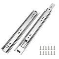 LONTAN 1 Pair Side Mount Drawer Slides 8 Inch Heavy Duty Cabinet Rails - color: Silver, size: 8 Inch - Drawer Slide