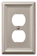 Amerelle 149DBN Chelsea Wallplate, 1 Duplex, Brushed Nickel - color: Brushed Nickel, size: 1 Duplex