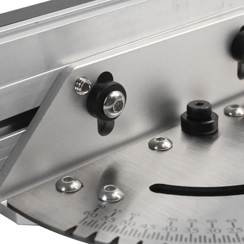 Precision Miter Gauge for Maximum Stock Support and Repetitive Cut Flip Stop - color: Miter Gauge - Sliver