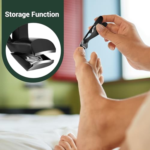 German Nail Clippers for Men, VANWIN Toenail Clippers for Thick Nails for Seniors with 16mm Wide Jaw, Ergonomic Heavy Duty Angled Head Toe Nail Clippers with Catcher Fingernail Clipper for Women Black - size: 3-Pack