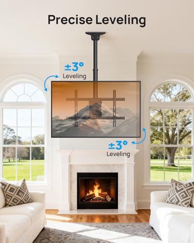 PERLESMITH Ceiling TV Mount for 37–75 inch TVs up to 110 lbs - size: for 37-75 Inch TVs