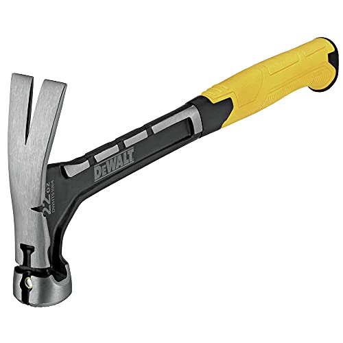 DeWalt 22 oz Checkered Face Claw Hammer 14 in. Steel Handle - color: Yellow/Black