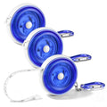 WORKPRO 3-Pack Soft Tape Measure, 60-Inch (150cm) Retractable Measuring Tape for Body Measurements, Sewing, Tailoring, Fabric, Cloth, Knitting and Crafts, Dual-Sided Scales with Carabiner Clip, Blue - color: Blue