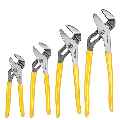 TOPLINE 4-piece Tongue and Groove Joint Pliers Set - style: Dipped Handle