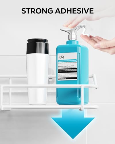 Nieifi Shower Caddy Adhesive, Shower Shelves, Shampoo Holder for Bathroom - color: White, size: 3 Pack