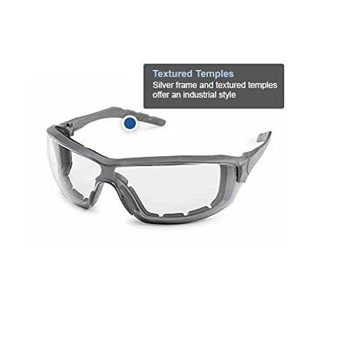 Gateway Safety 22GY80 Silverton Temple Version Safety Glass, Gray Frame - Clear Lens - color: Clear Lens, style: Classic