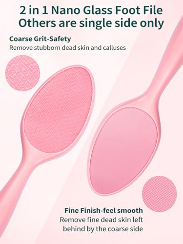 Glass Foot File Pumice Stone - color: 2 Sided-pink