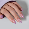 BTArtbox Press on Nails, French Tips, Short Almond Nails, 32Pcs Full Kit - color: A2-Mermaid Tail