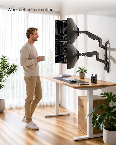 Dual Wall Mount Monitor Arm for 17-49" Ultrawide Screens - size: Dual
