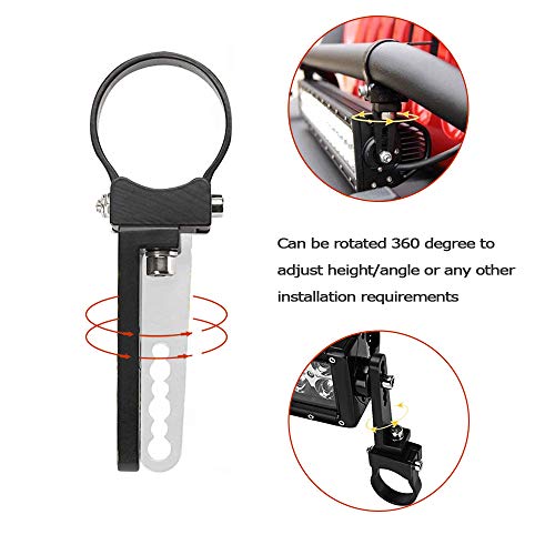 Bull Bar LED Light Mounts - 1.75" Tube Clamps, 2pcs for Off Road Lights - size: 1.75"