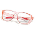 Safety Glasses Anti-Fog Eye Protection Blue Light Blocking Glasses for Women Men - color: Pink