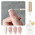 GAOY Beige White Swirl Gel Nail Polish Art Liner, 12ml Nude Color - color: Beige White