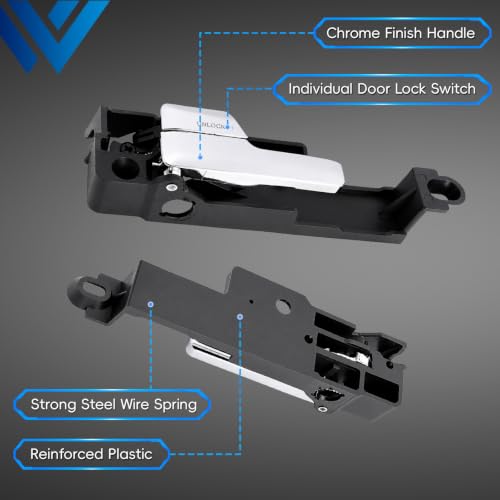 Interior Door Handle, Front Left Driver Side Compatible with 2006-2012 Ford Fusion, 07-12 Lincoln MKZ 06 Lincoln Zephyr, 2006-2011 Mercury Milan, OE# 6E5Z-5422601-A, 6E5Z5422601A