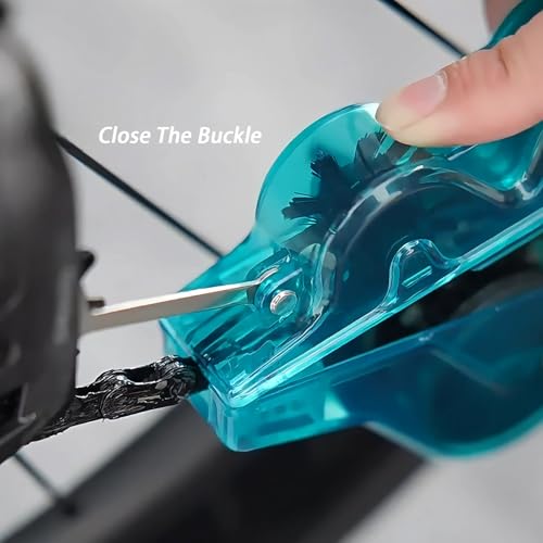 Upgraded Polycarbonate Bike Chain Cleaner Tool – Chain Scrubber with 360° Automatic Brushes, No Chain Removal Drivetrain Maintenance Kit for Mountain Bike,Road Bike,Ebike and Trail Bikes