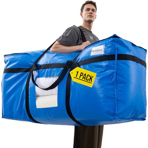 TAILI 1 Pack 69 Gallon Extra Large Storage Bags with Visible Window,Blue - color: Blue, size: 1 Pack
