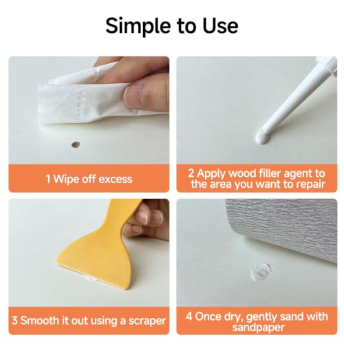 Wood Filler, Stainable All‑Purpose Repair, Natural, 5.29 Oz (150g) - color: Natural, size: 150g