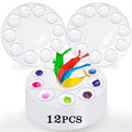 12Pcs Clear Paint Tray Palettes,Plastic Paint Pallets for Kids to Paints - color: 12psclear