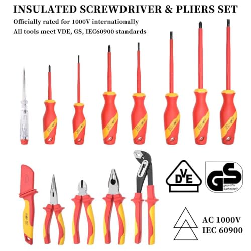13Pcs VDE Insulated Screwdriver & Pliers Set