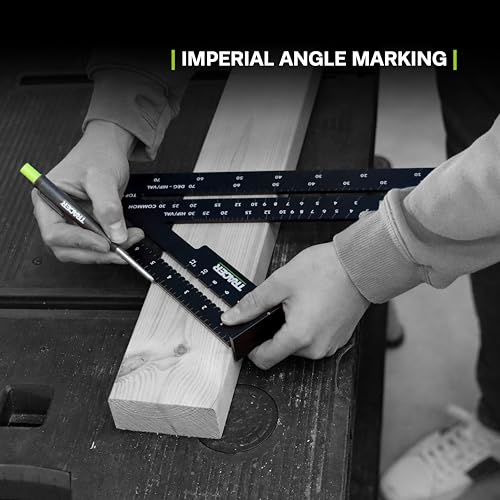 TRACER 12 in Aluminum Rafter Square - Carpenter Framing Triangle - size: 12 inch
