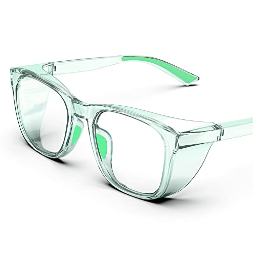Safety Glasses Anti-Fog Eye Protection Blue Light Blocking Glasses for Women Men - color: Green