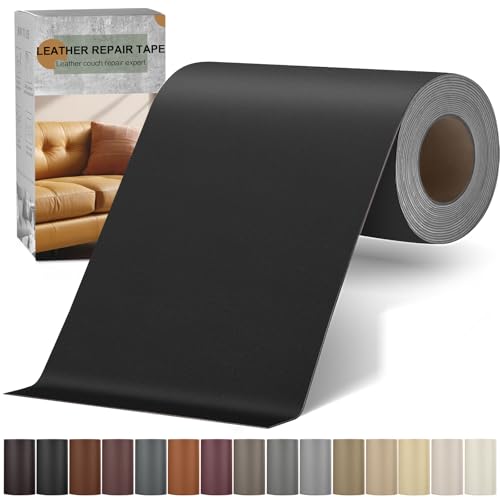 Leather Repair Tape, Self Adhesive Leather Repair Patch Kit Smooth Black - color: Smooth Black, size: 4x 63 inch