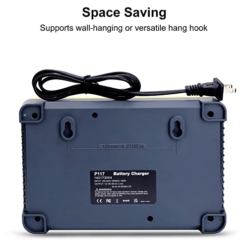 2 Ports P117 Fast Charger for Ryobi 18V Battery ONE+ Max Lithium P100 P102 P103 P105 P107 P108 P117 P118 12V-18V Li-Ion NiCd NiMh Battery - size: P117 Dual-Port