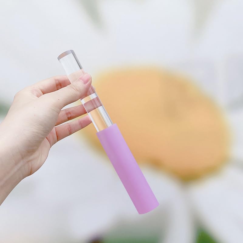 4 Pcs Singing Bowl Mallet Set Includes Solid and Hollow Acrylic Silicone Rubber Striker Mallet for Playing Quartz Crystal Singing Bowls with Bundle Pocket(WhitePurple) - color: WhitePurple